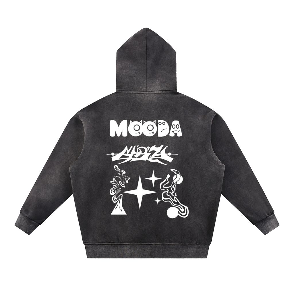 Mooda Sun Fade Contrast Tape Fleece Hoodie