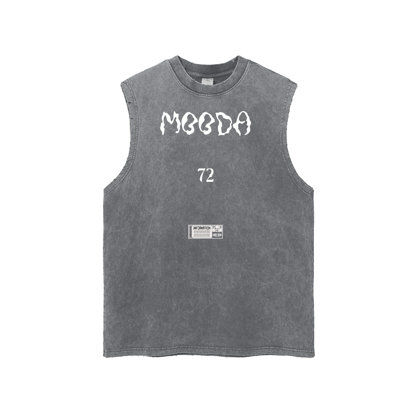 Mooda Snow Washed Frayed Hem Tank Top