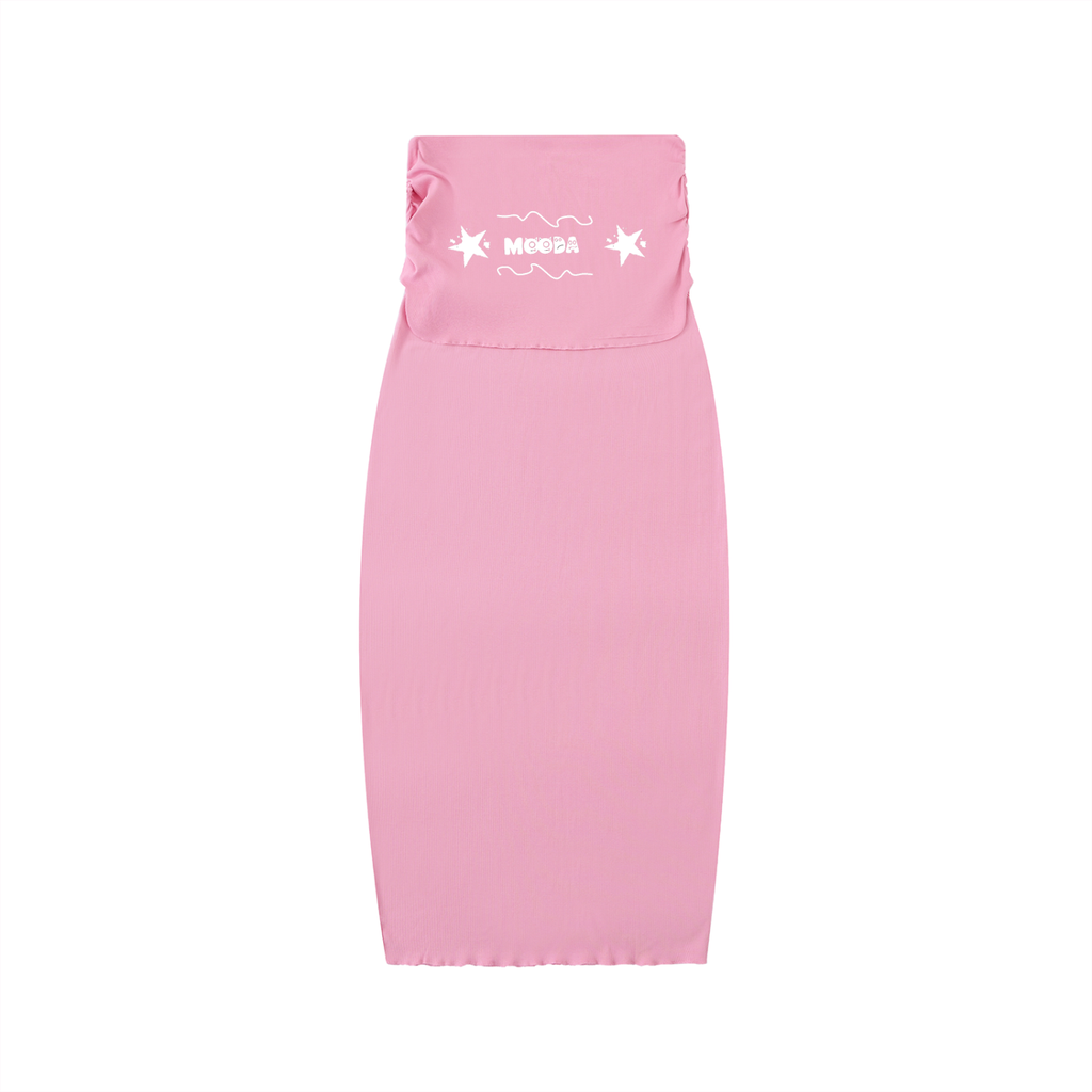 Mooda Dyed Washed Straight Hip-Hugging Slim Maxi Skirt