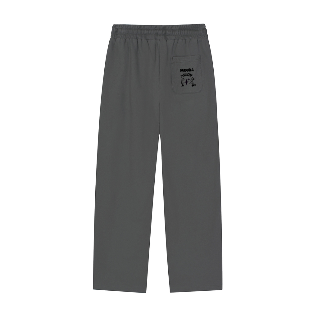 Mooda Reflection Striped Straight-Leg Sweatpants