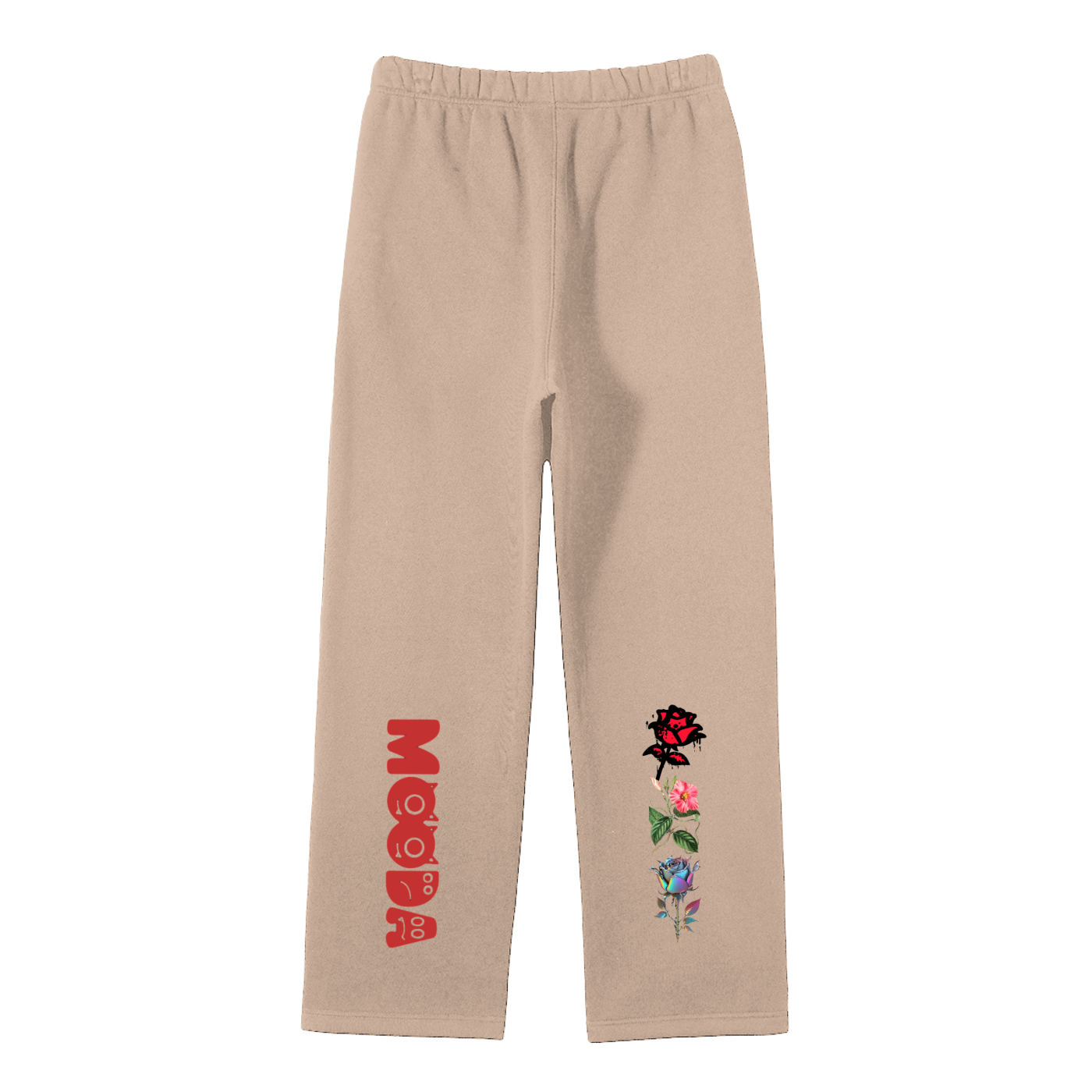 Mooda Unisex Solid Color Fleece Straight Leg Pants