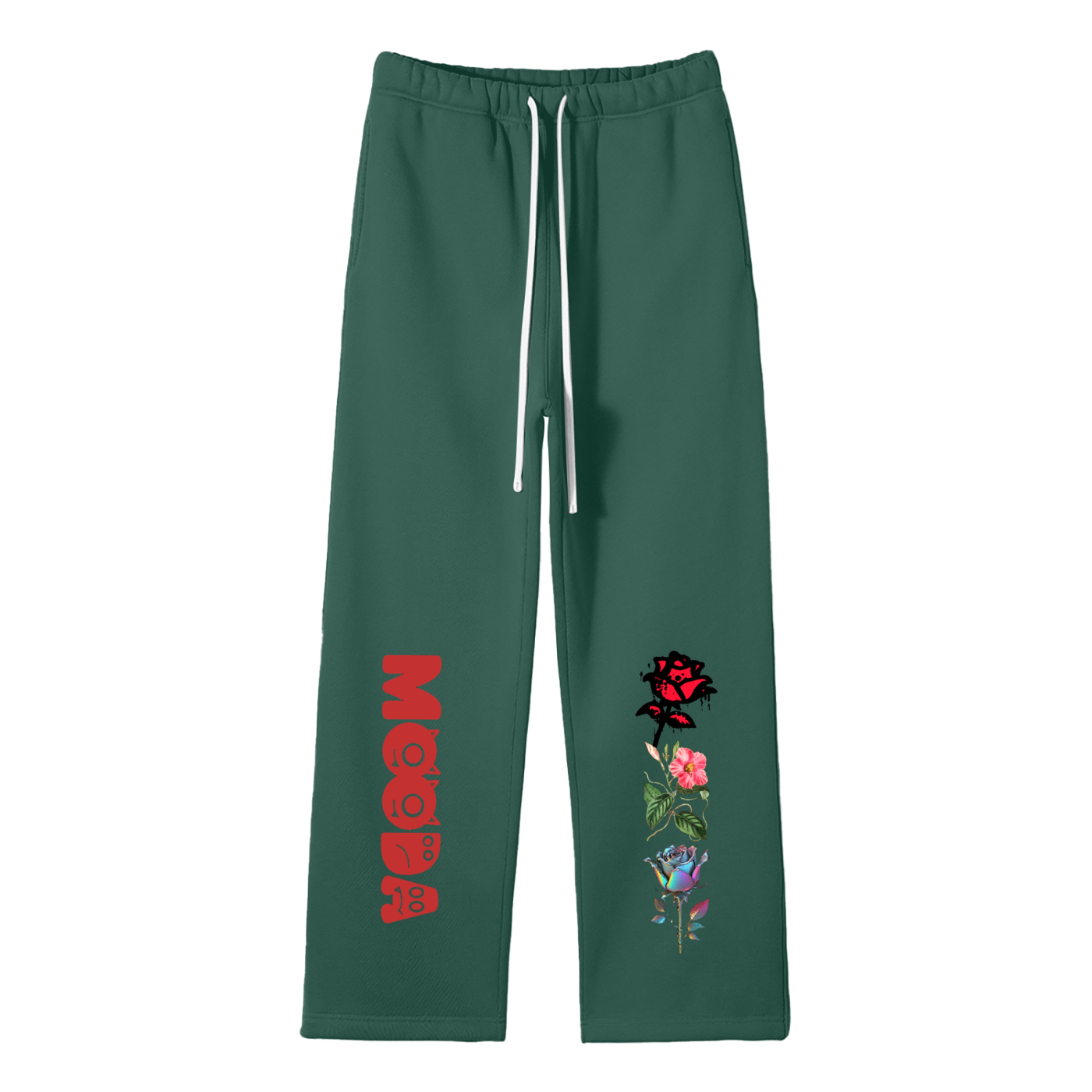 Mooda Unisex Solid Color Fleece Straight Leg Pants