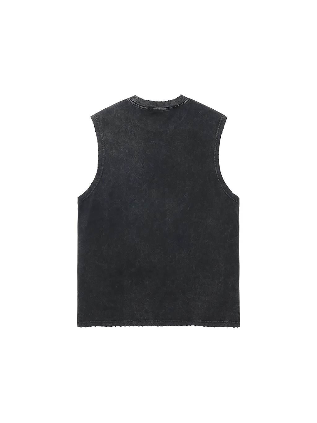 Mooda Snow Washed Frayed Hem Tank Top