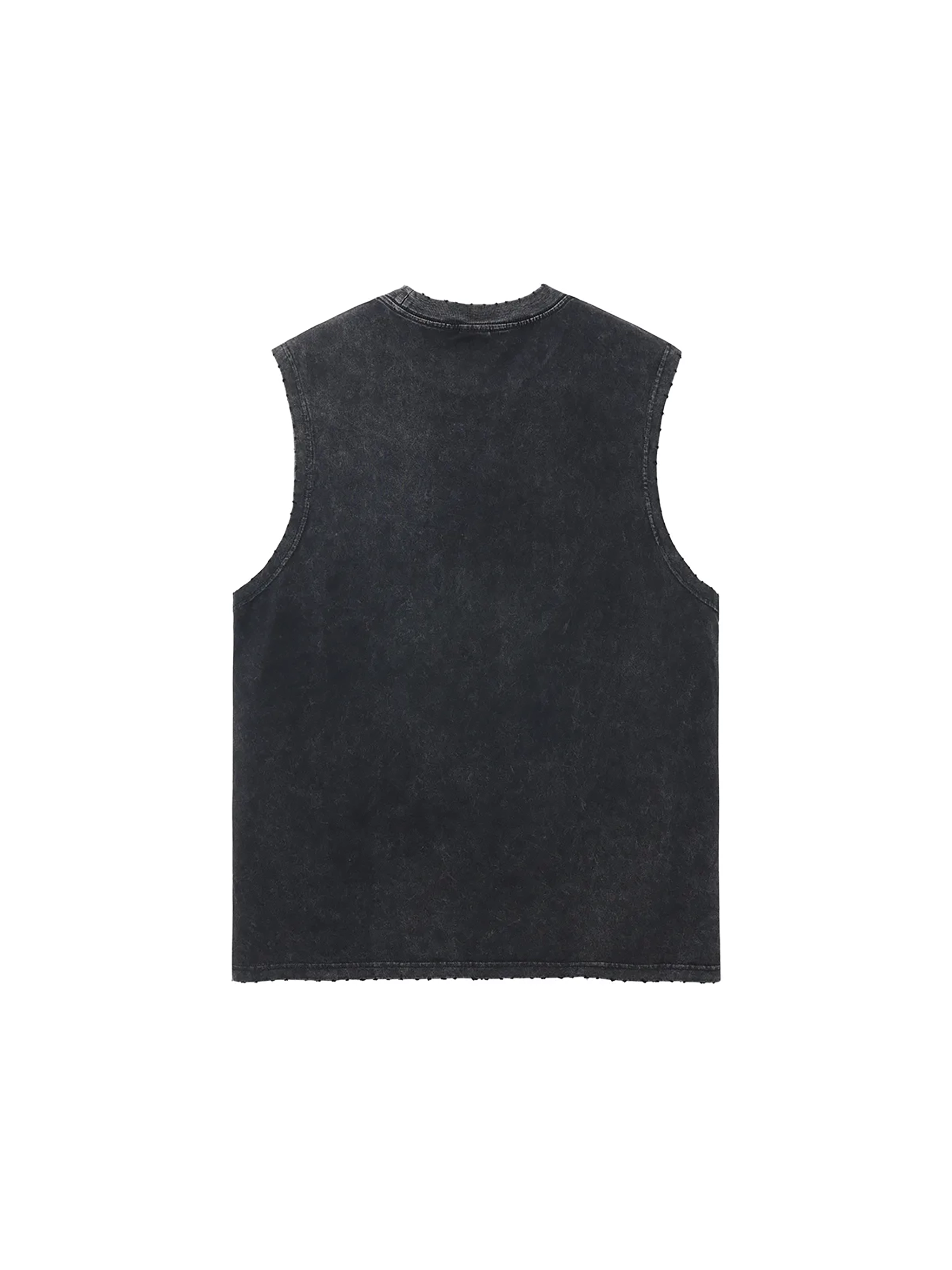 Mooda Snow Washed Frayed Hem Tank Top