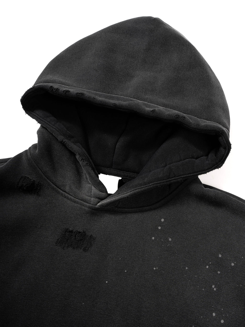 Mooda Vintage Washed Frayed Fleece Hoodie