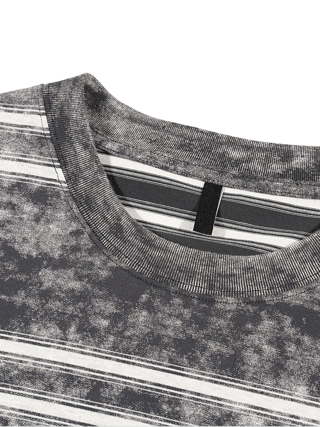 Mooda Snow Washed Striped Boxy T-Shirt