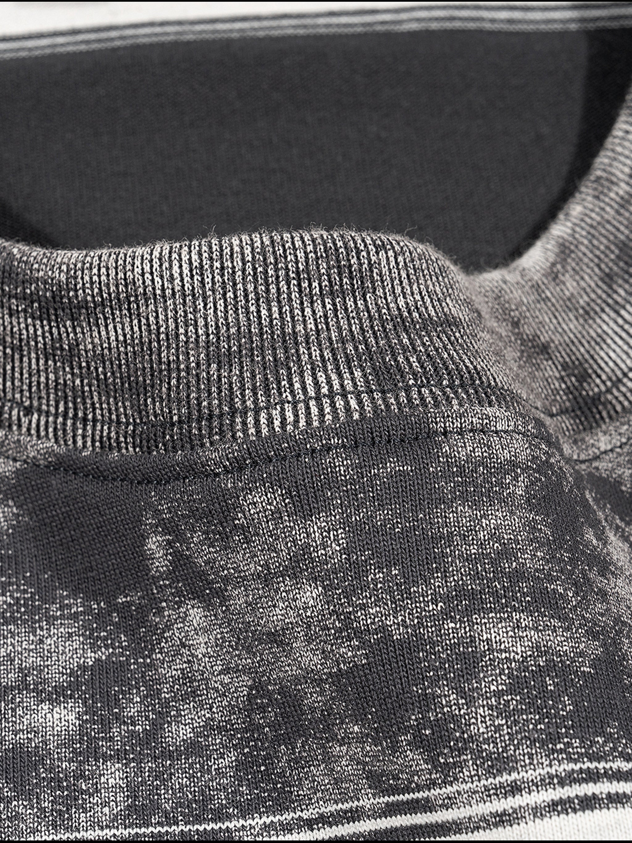 Mooda Snow Washed Striped Boxy T-Shirt