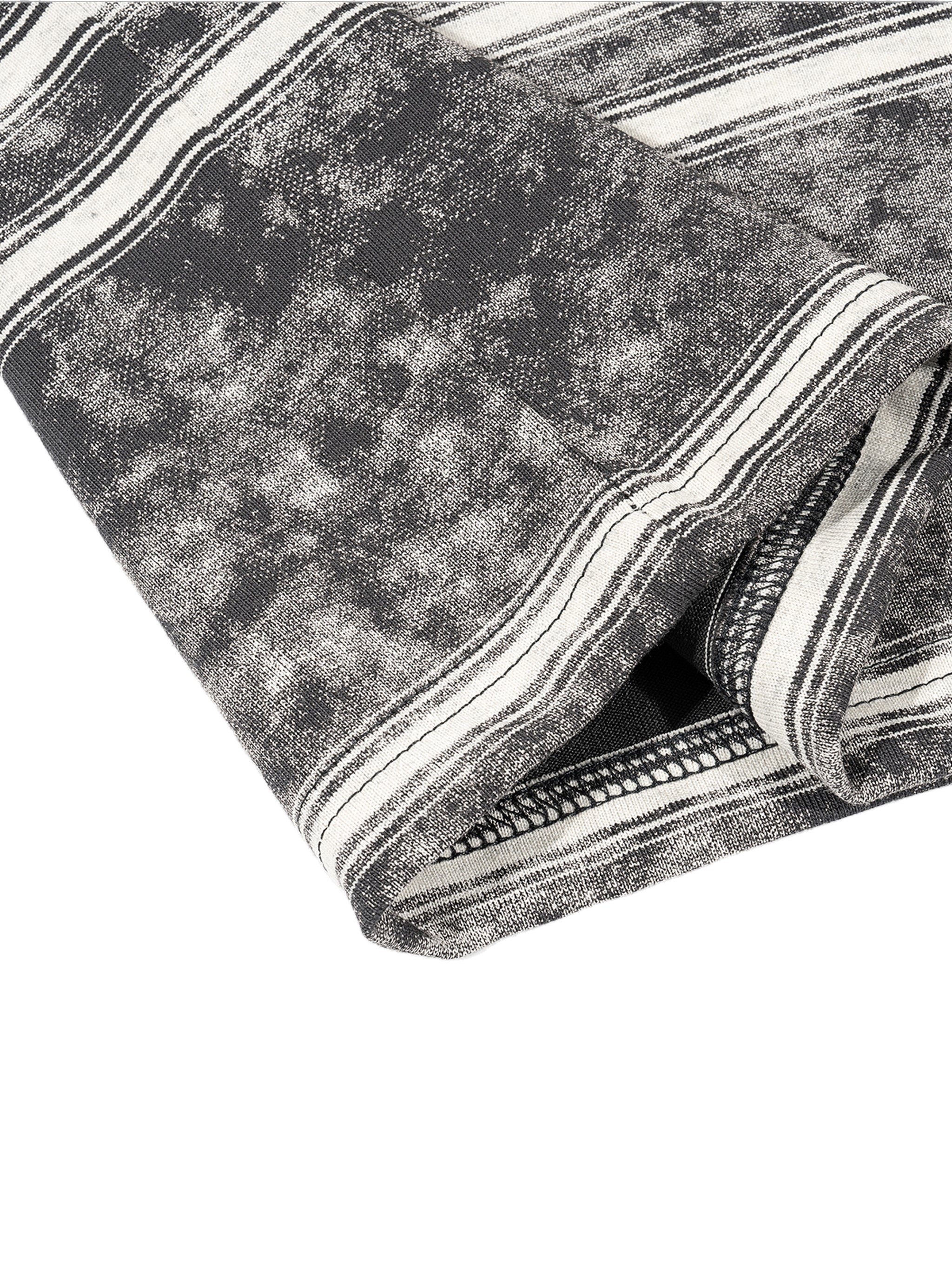 Mooda Snow Washed Striped Boxy T-Shirt