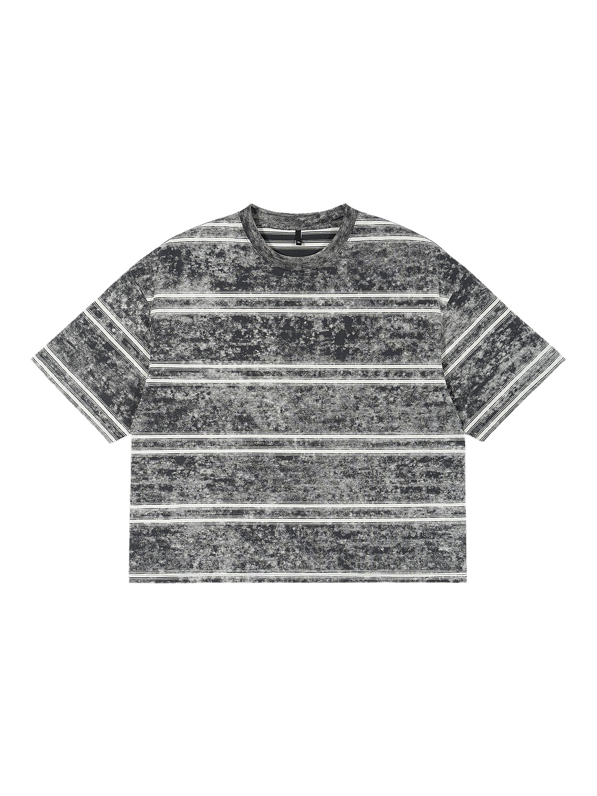 Mooda Snow Washed Striped Boxy T-Shirt