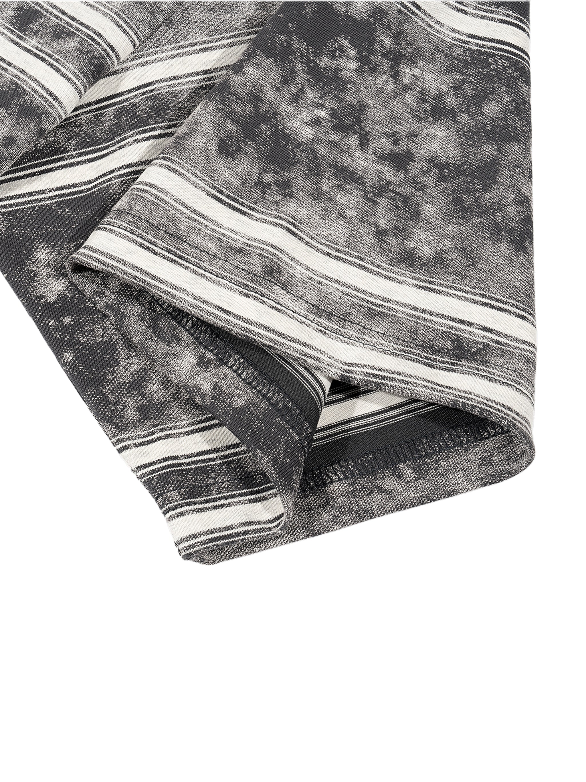 Mooda Snow Washed Striped Boxy T-Shirt