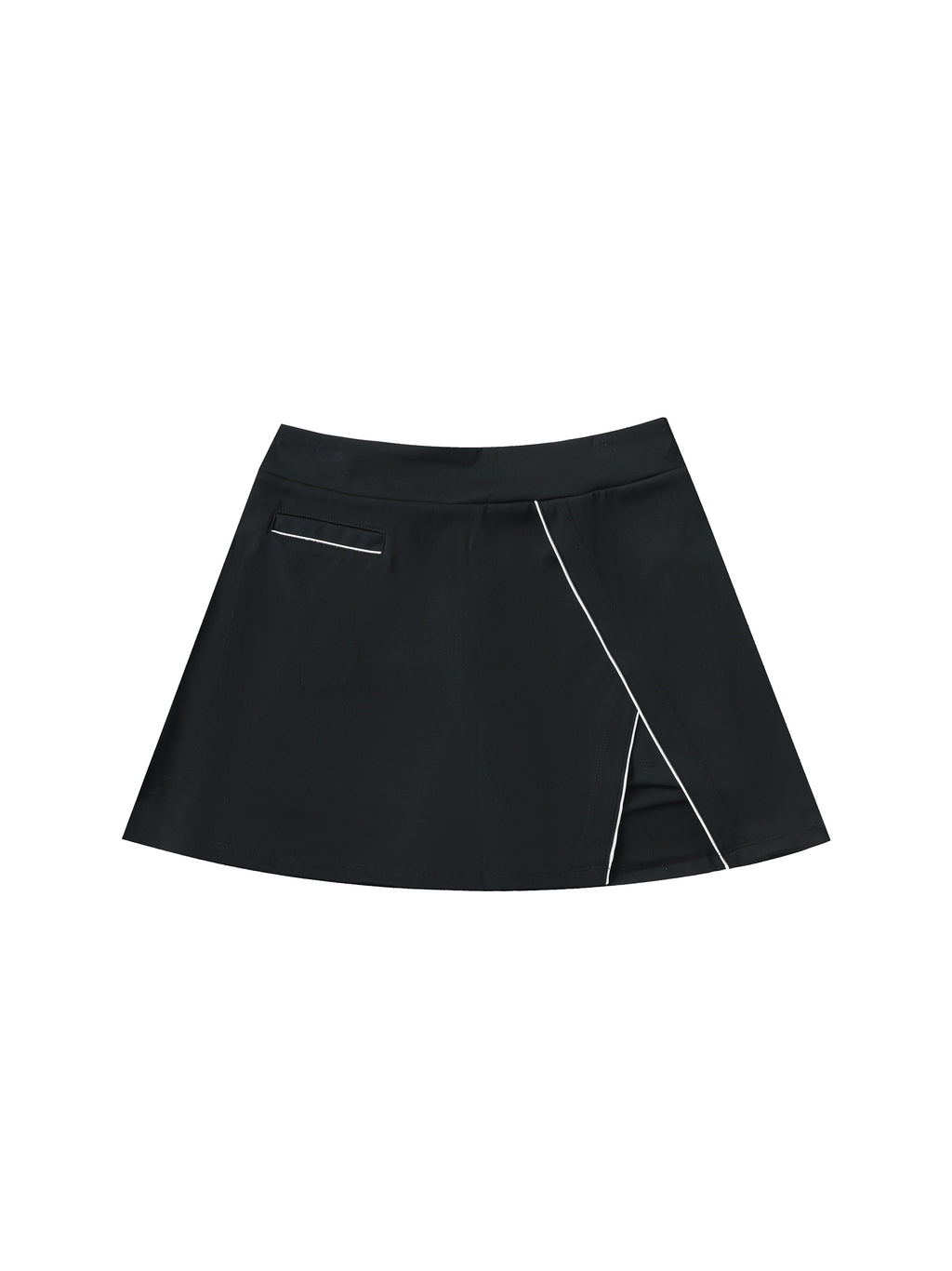 Mooda High-Waist Pocketed A-Line Skirt