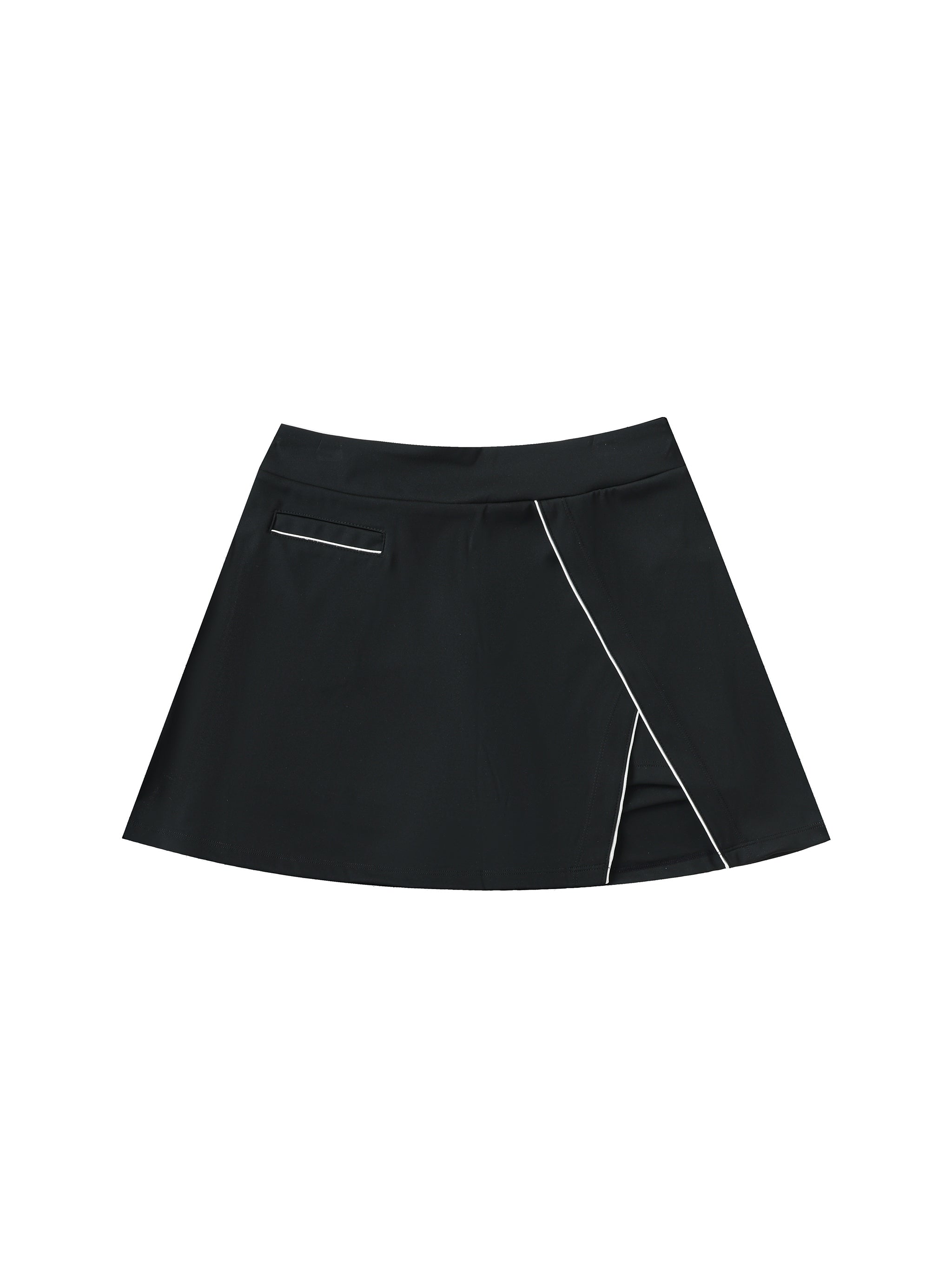 Mooda High-Waist Pocketed A-Line Skirt