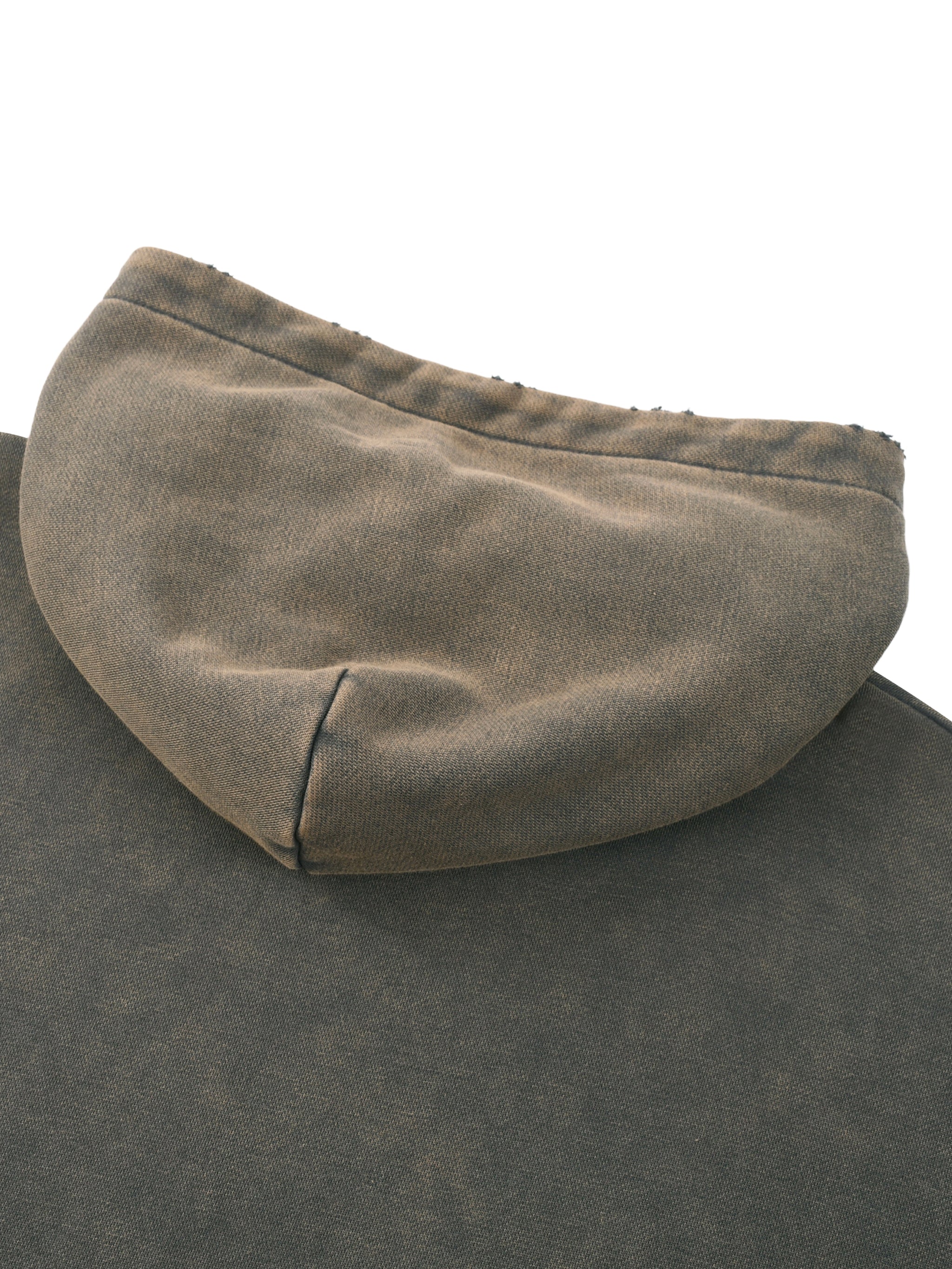 Mooda Vintage Washed Frayed-Hem Hoodie