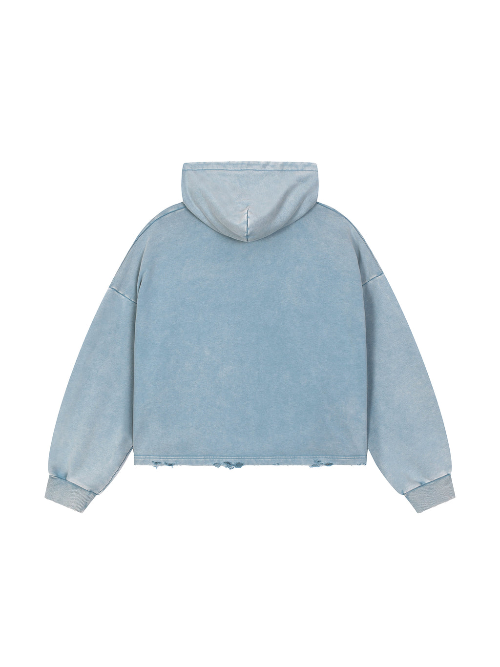 Mooda Vintage Washed Frayed-Hem Hoodie