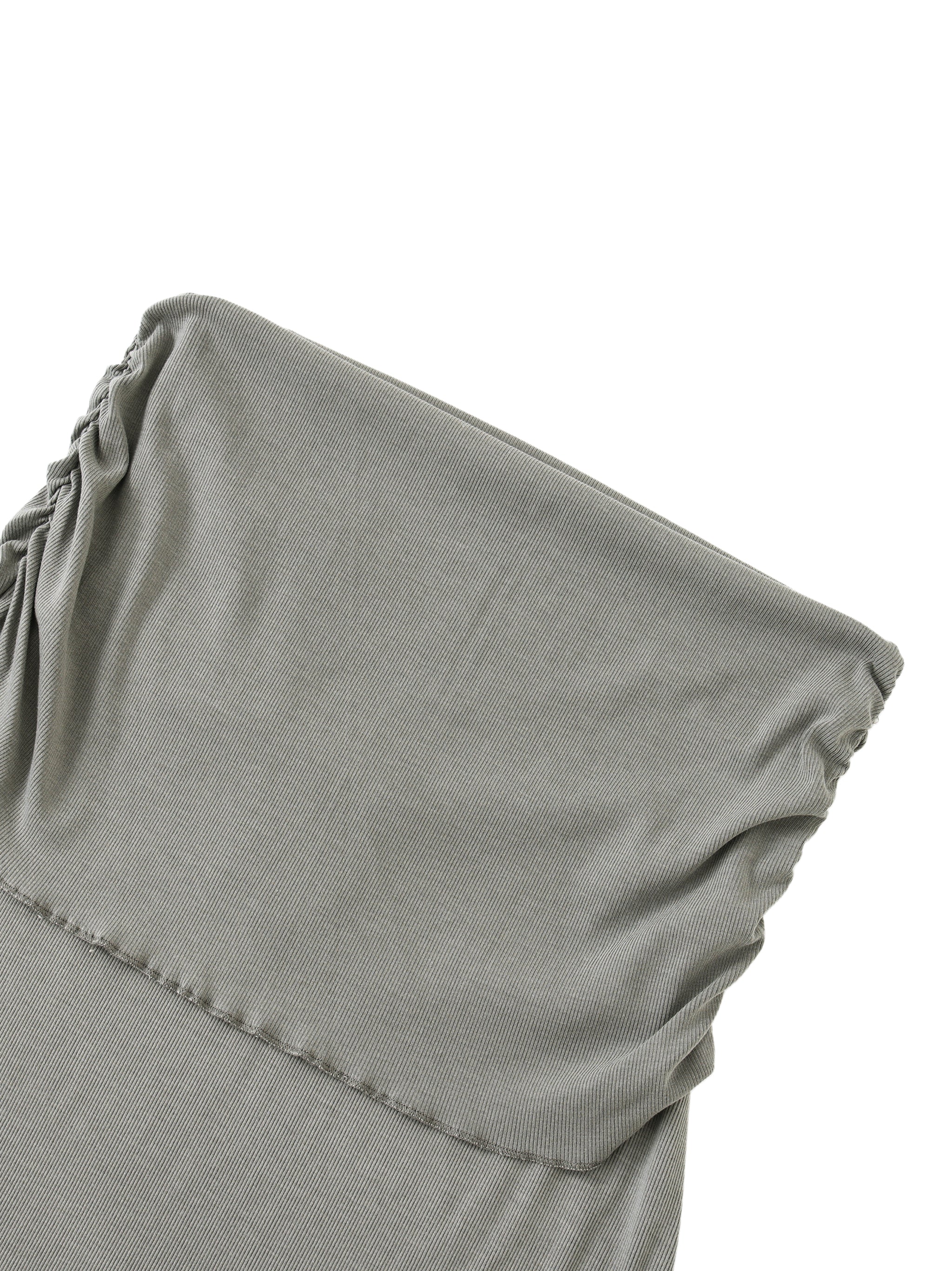 Mooda Dyed Washed Straight Hip-Hugging Slim Maxi Skirt