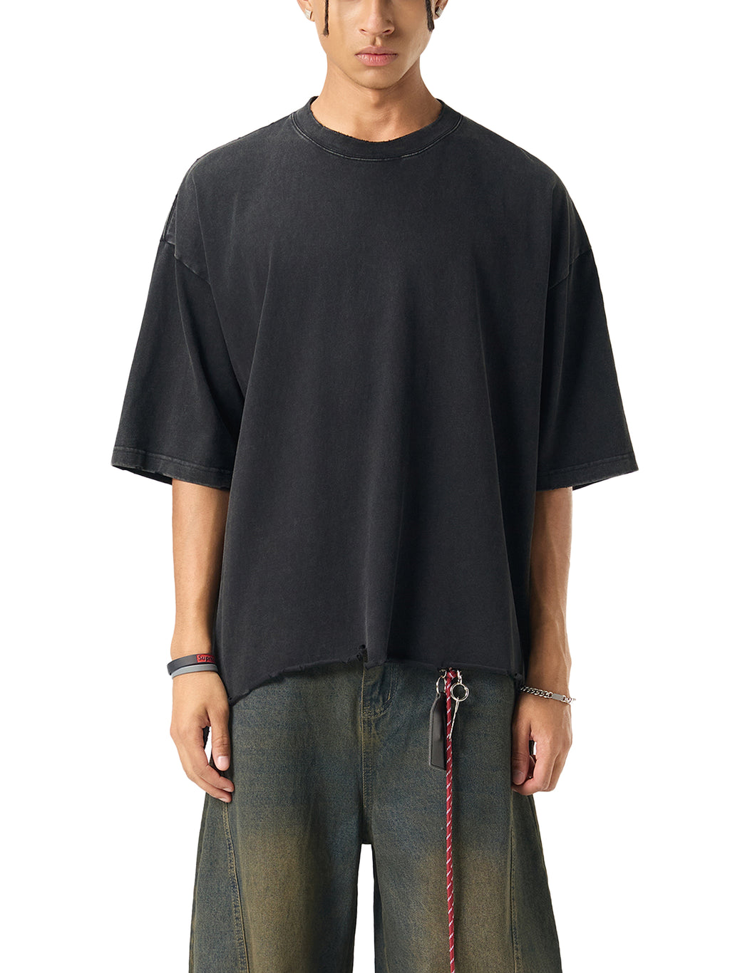 Mooda Snow Wash Raw-Hem Boxy T-shirt