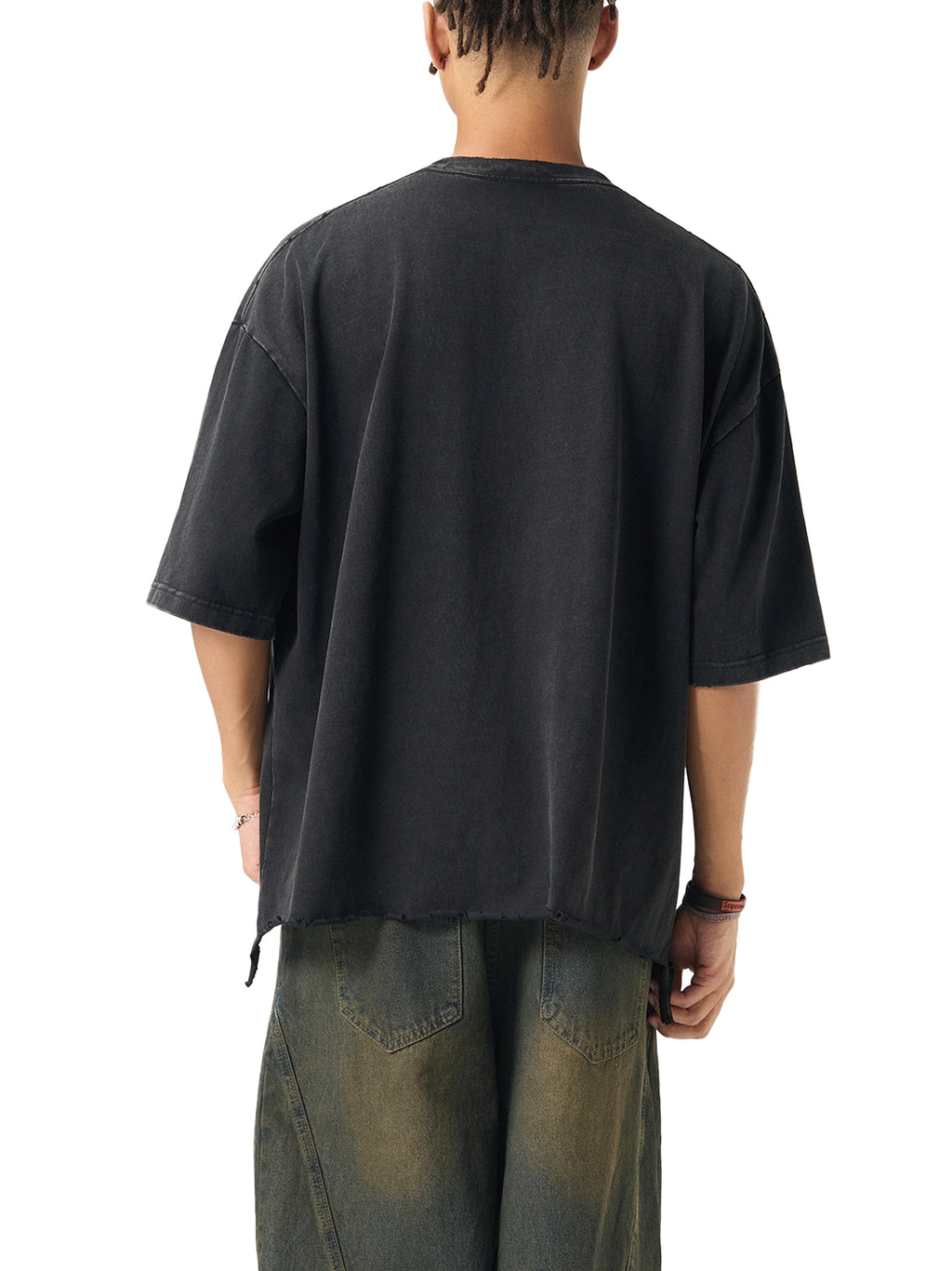 Mooda Snow Wash Raw-Hem Boxy T-shirt