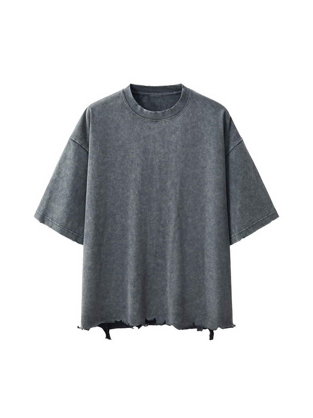 Snow Wash Raw-Hem Boxy T-shirt