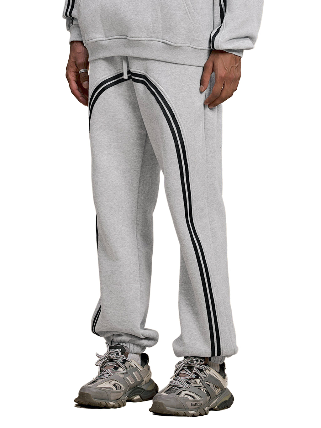 Mooda Sun Fade Contrast Tape Fleece Jogged Sweatpants