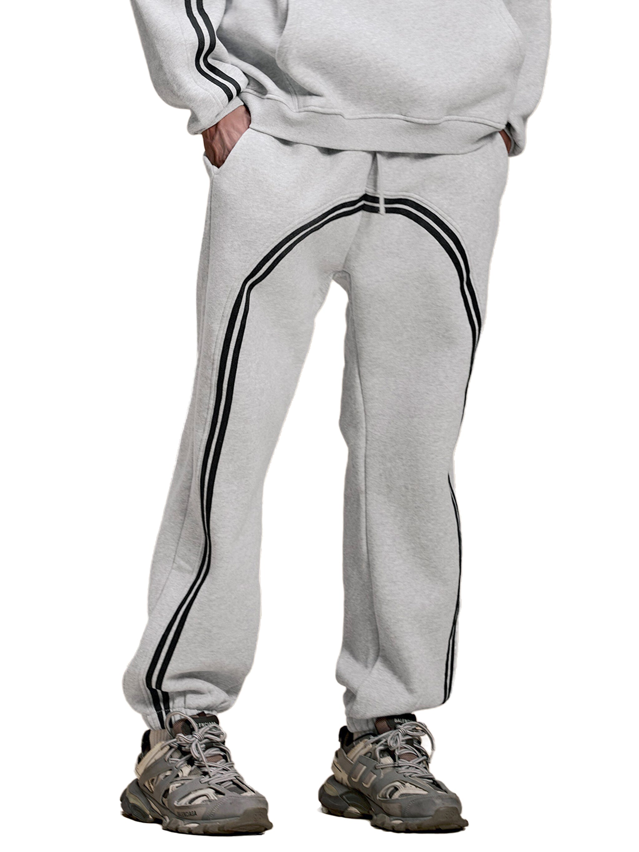 Mooda Sun Fade Contrast Tape Fleece Jogged Sweatpants