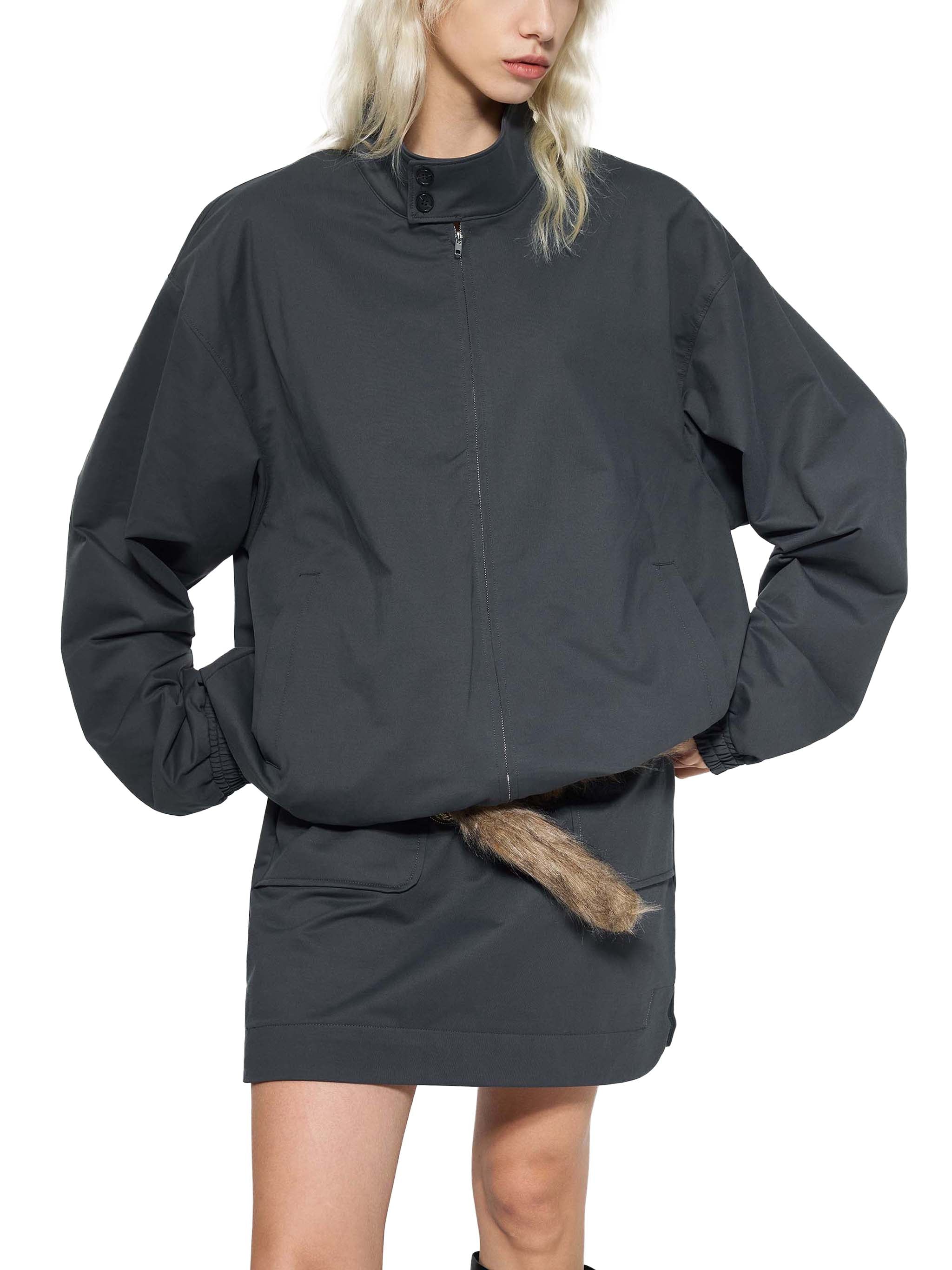 Mooda Stand Collar Bomber Jacket