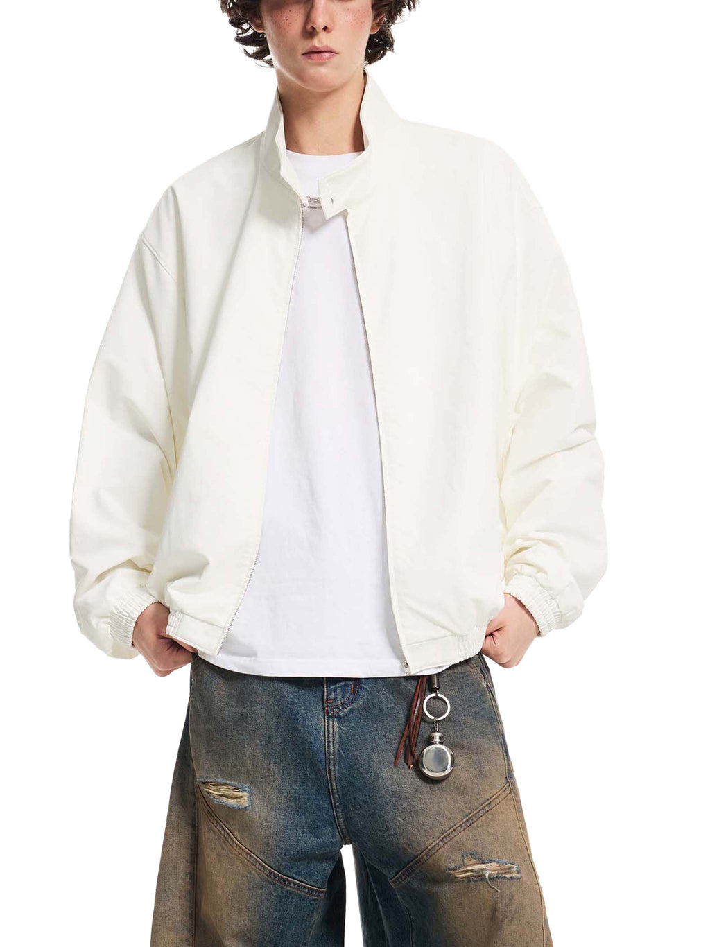 Mooda Stand Collar Bomber Jacket