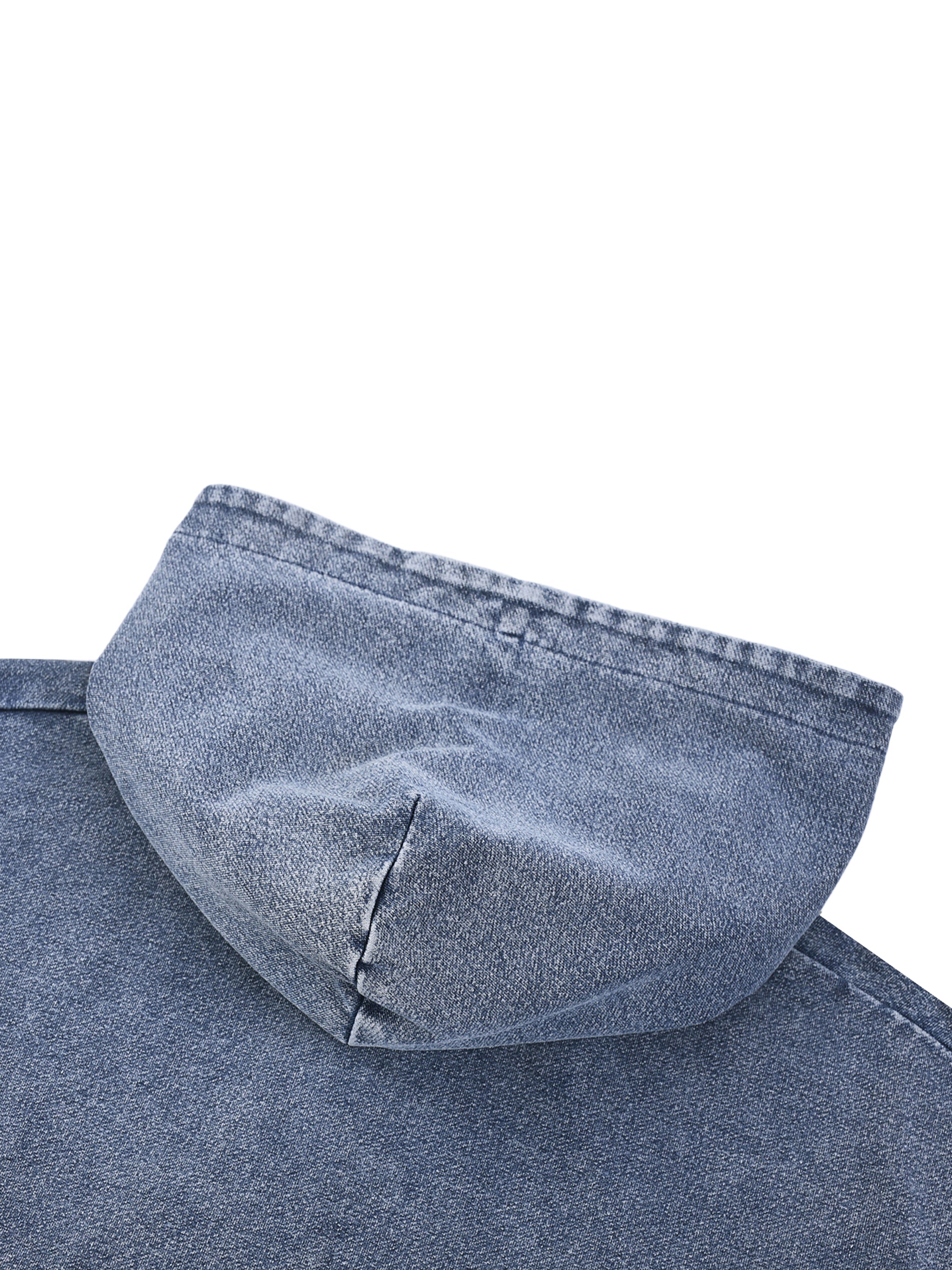 Mooda Snow Wash Oversized Zip-Up Hoodie