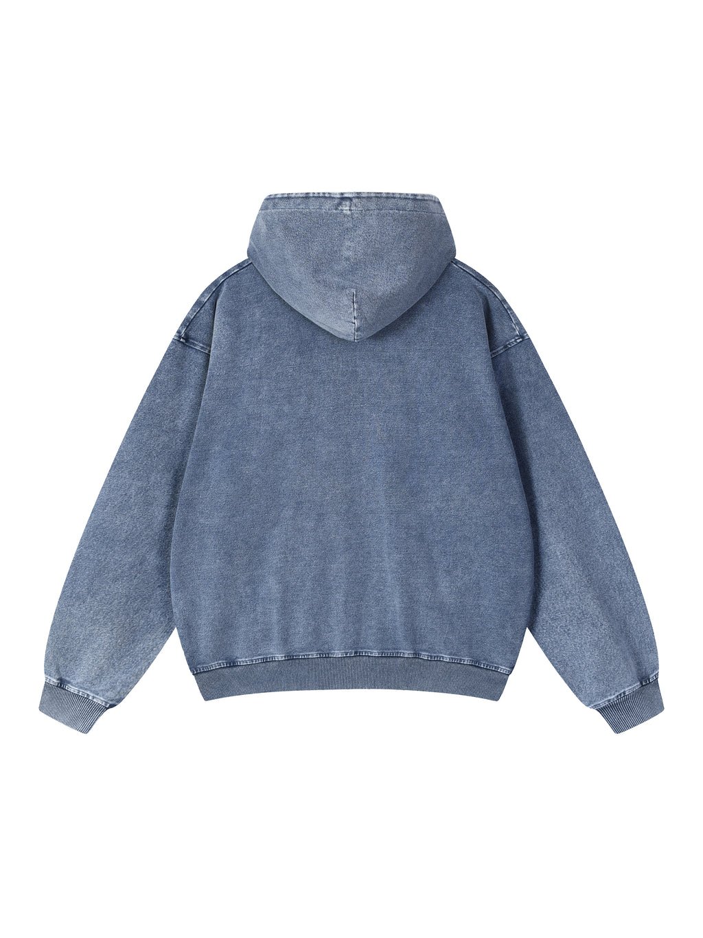 Mooda Snow Wash Oversized Zip-Up Hoodie