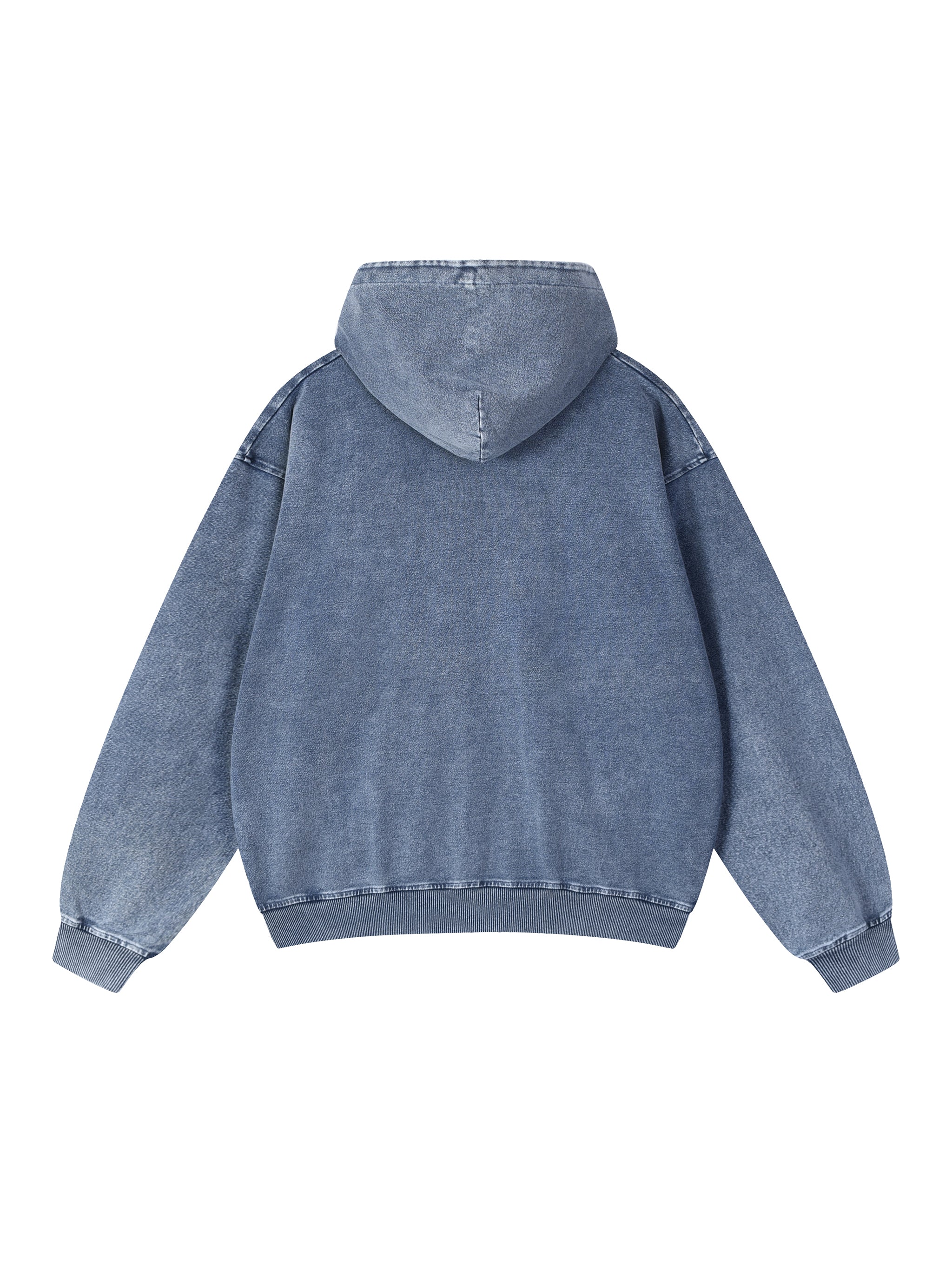 Mooda Snow Wash Oversized Zip-Up Hoodie