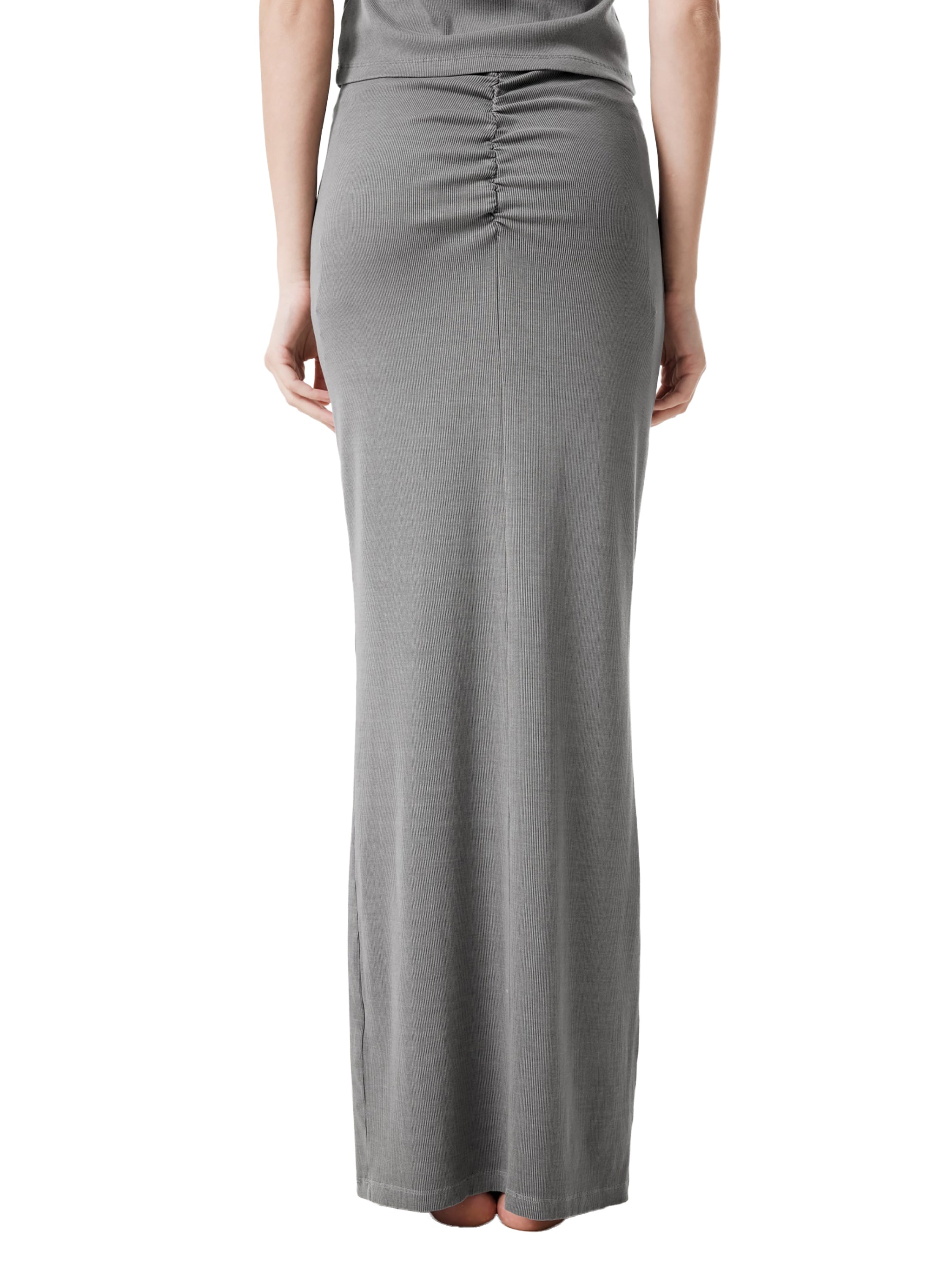 Mooda Dyed Washed Drawstring Maxi Skirt