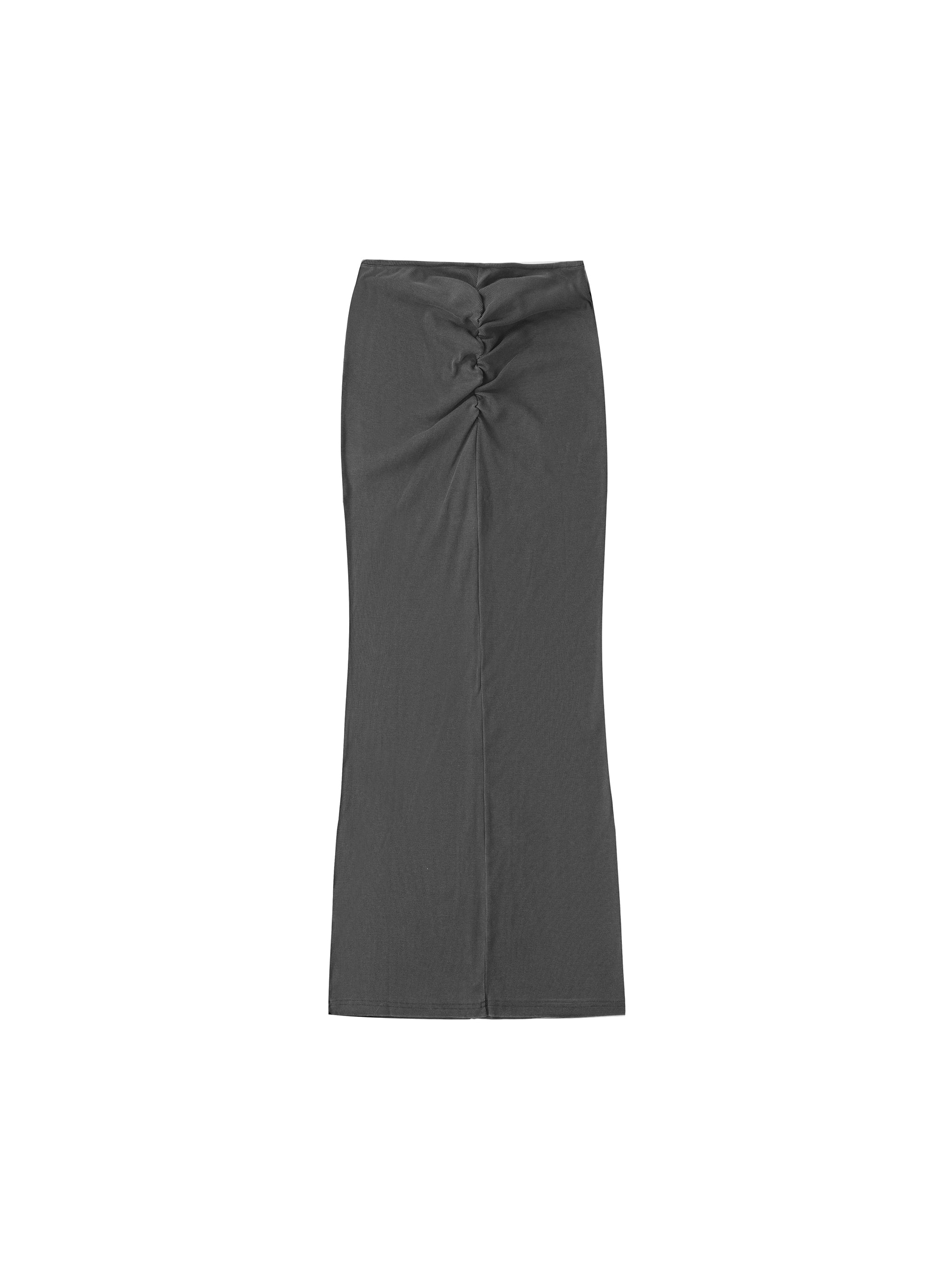 Mooda Dyed Washed Drawstring Maxi Skirt